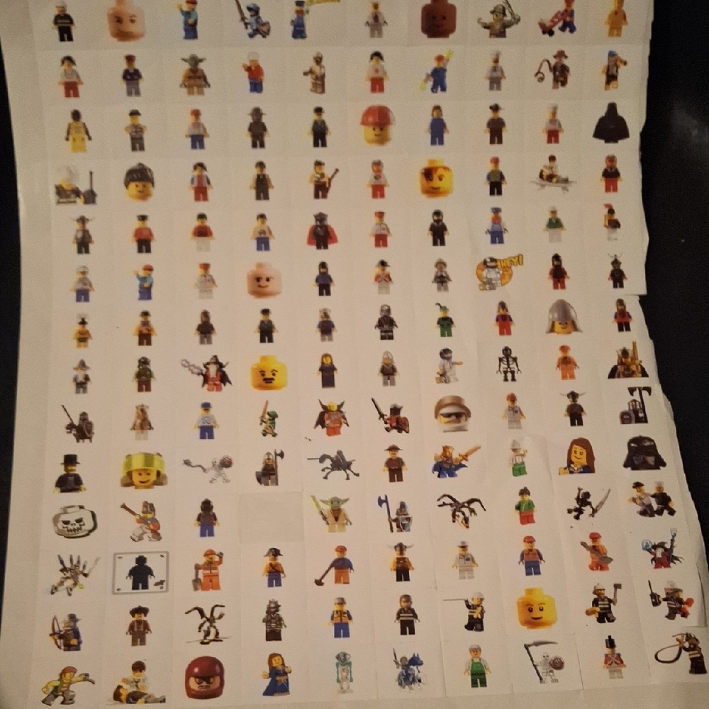 LEGO Minifigure Sticker Sheet - Colorful Collectible Decals